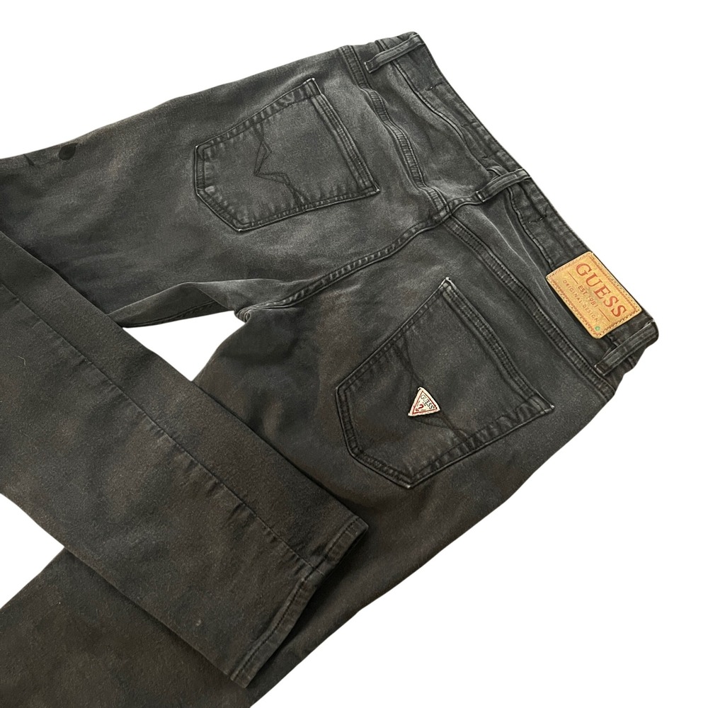GUESS Chris‎ Super Skinny Jeans Mens 31x30 Faded Black Stretch Denim M1GA27D4CK1